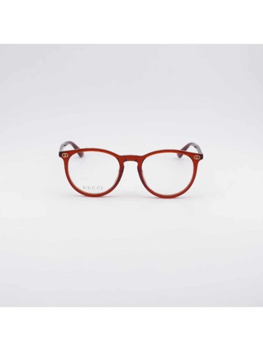 Gucci GG0027O 013 Eyeglasses Round Shiny Bordeaux 50mm Frame